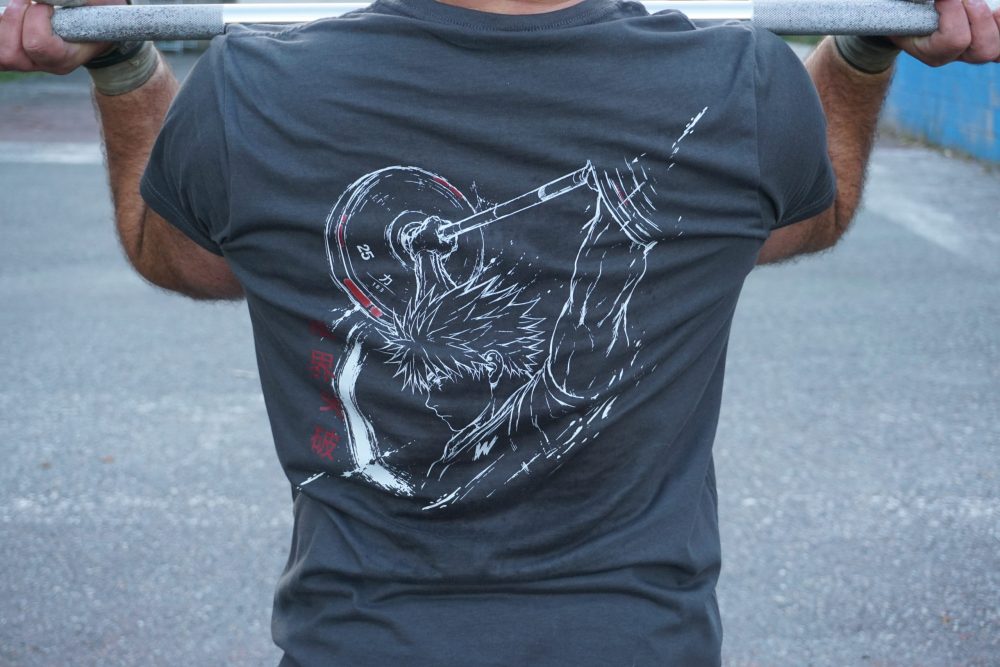 detalle espalda camiseta algodón unisex Blockout antracita