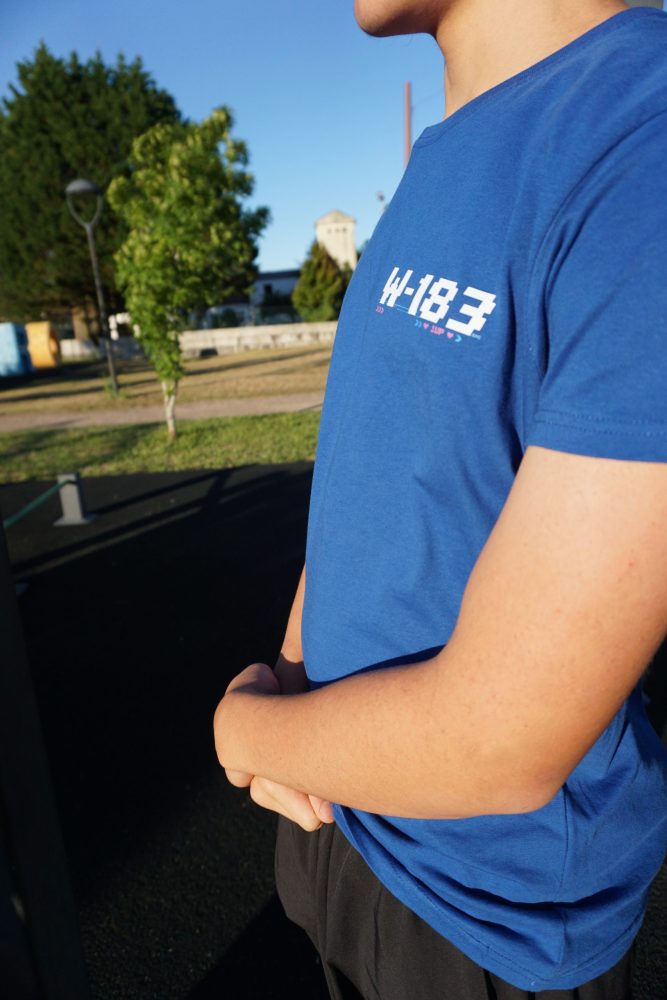 Camiseta unisex azul Respawn - Imagen 4