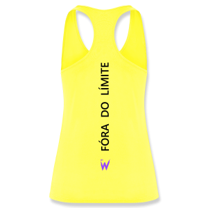 espalda camiseta técnica mujer diseño Vento color flúor amarillo