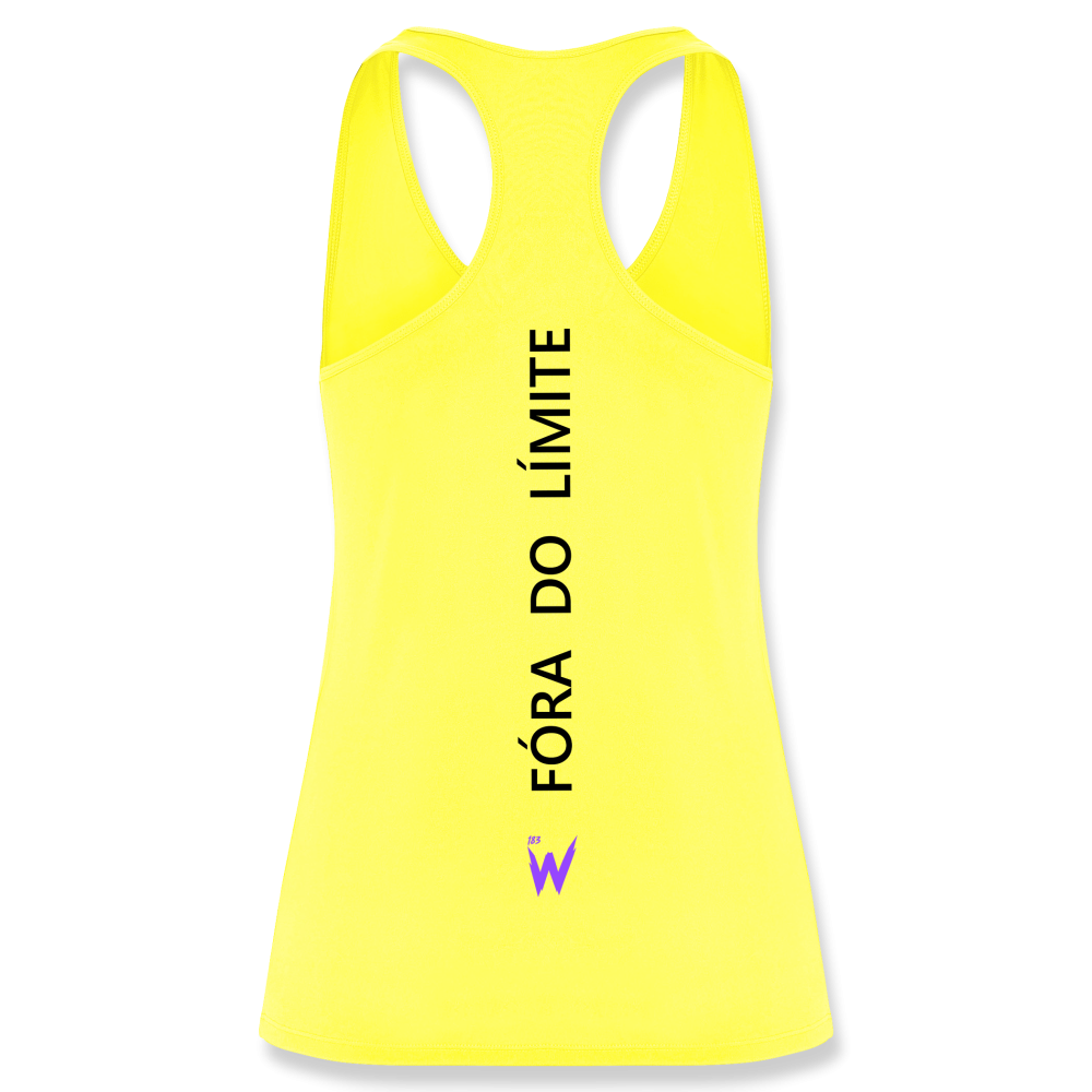 espalda camiseta técnica mujer diseño Vento color flúor amarillo